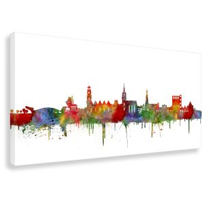 Hannover Skyline Kunstdruck auf Leinwand